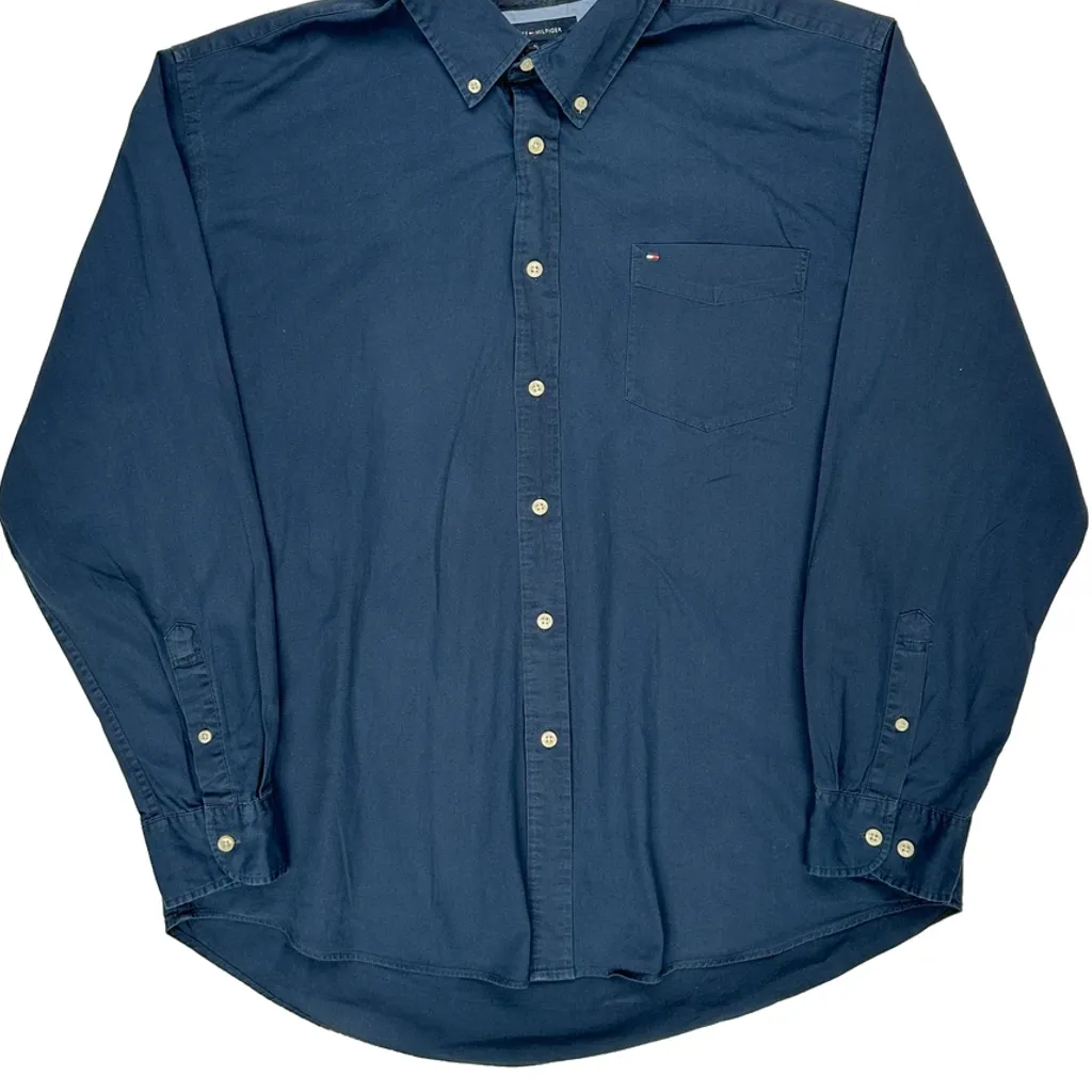 Tommy Hilfiger Shirt - XL Blue Cotton - Image 5
