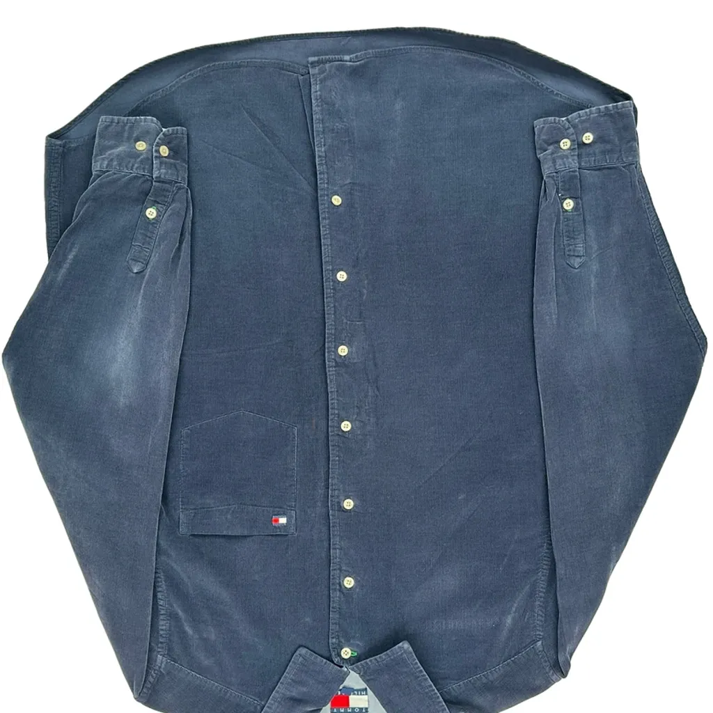 Tommy Hilfiger Corduroy Shirt - XL Blue Cotton - Image 5