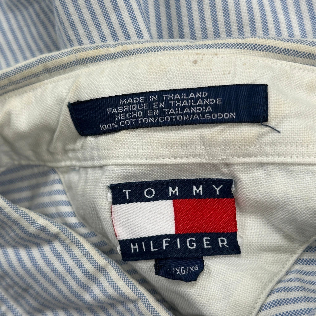 Tommy Hilfiger Striped Shirt - XL Blue Cotton - Image 3