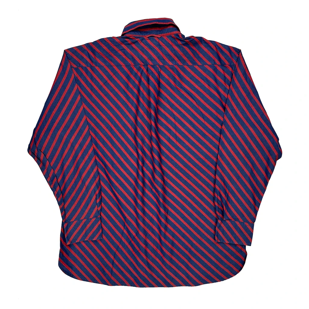 Tommy Hilfiger Striped Shirt - XL Blue Cotton - Image 2