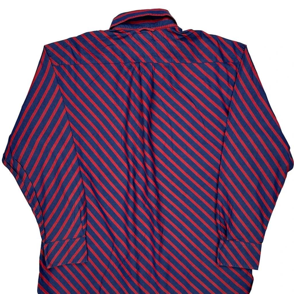 Tommy Hilfiger Striped Shirt - XL Blue Cotton - Image 7