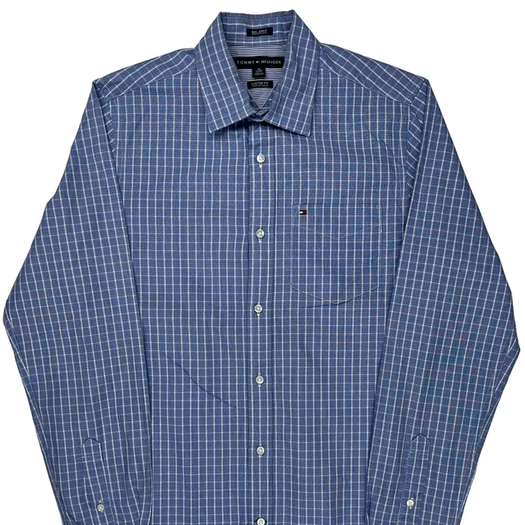 Tommy Hilfiger Checked Shirt - XS Blue Cotton - Image 4