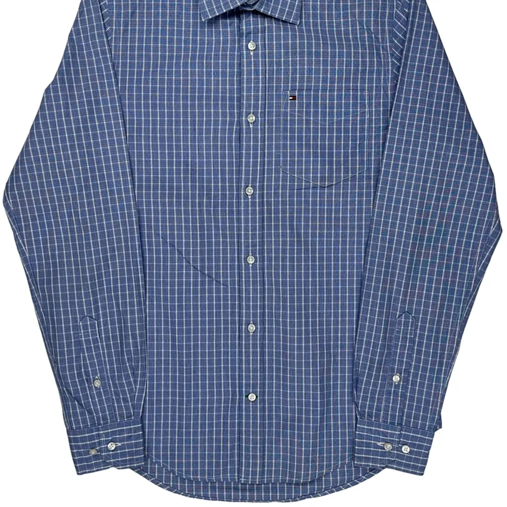 Tommy Hilfiger Checked Shirt - XS Blue Cotton - Image 5