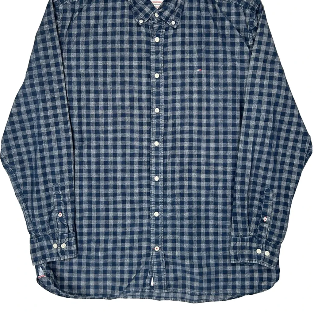 Tommy Hilfiger Checked Shirt - 2XL Blue Cotton - Image 4