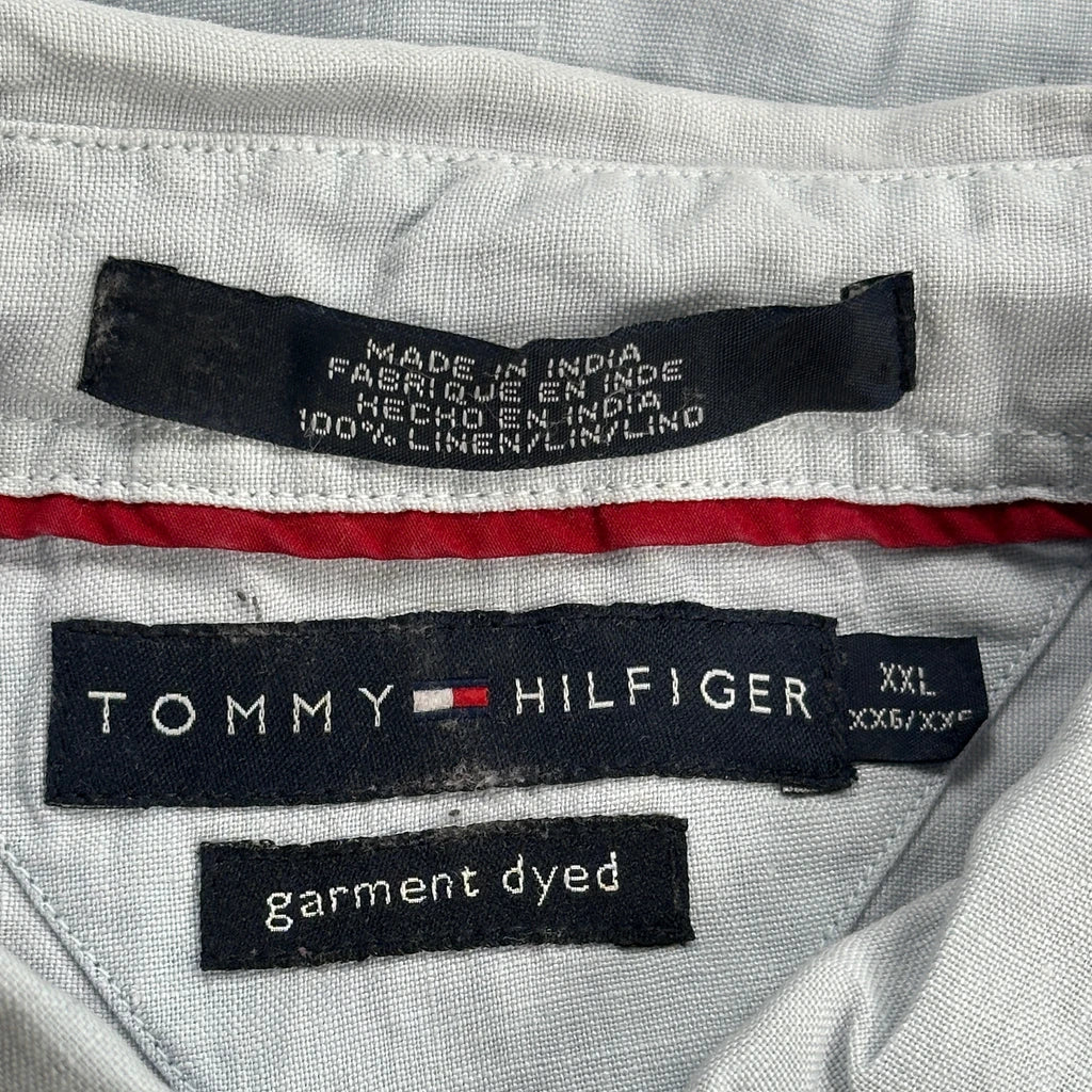 Tommy Hilfiger Shirt - 2XL Blue Linen - Image 3