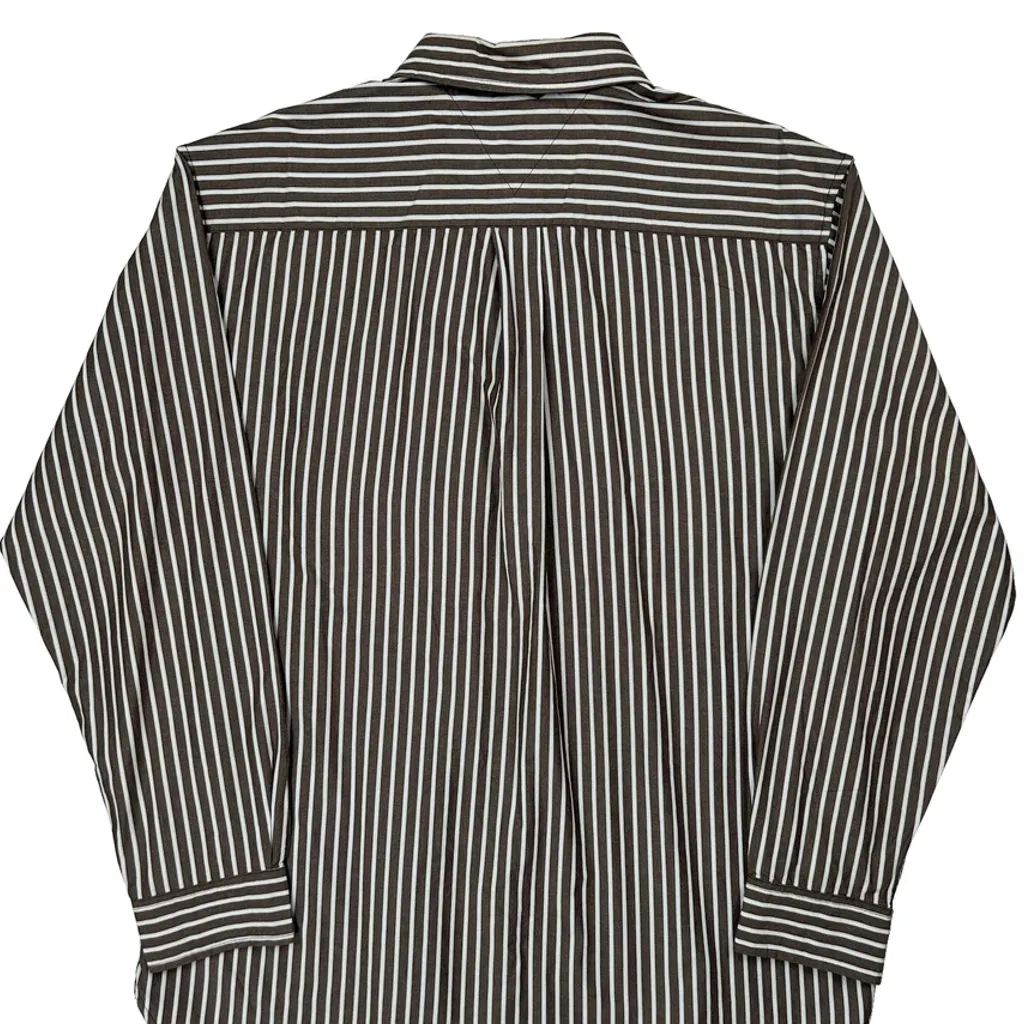 Tommy Hilfiger Striped Shirt - XL Brown Cotton - Image 6
