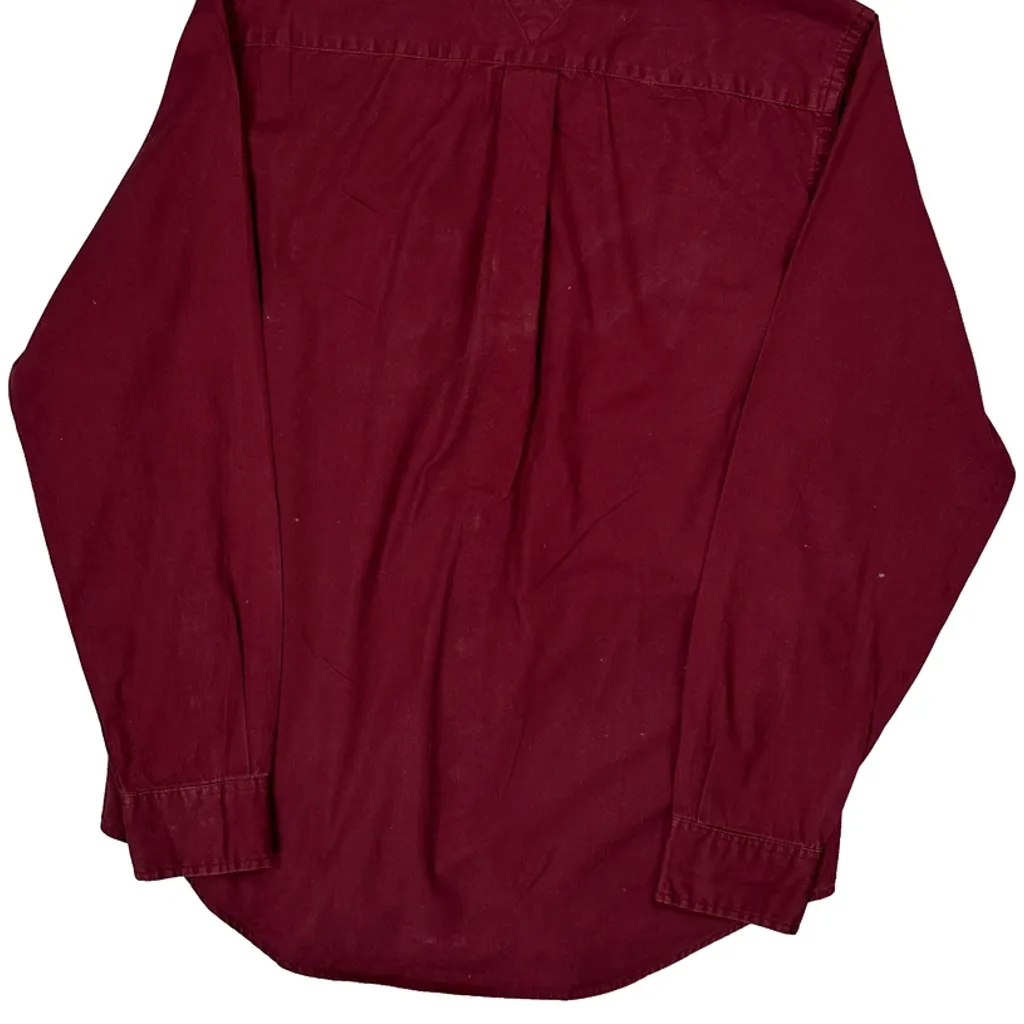 Tommy Hilfiger Shirt - Small Burgundy Cotton - Image 7