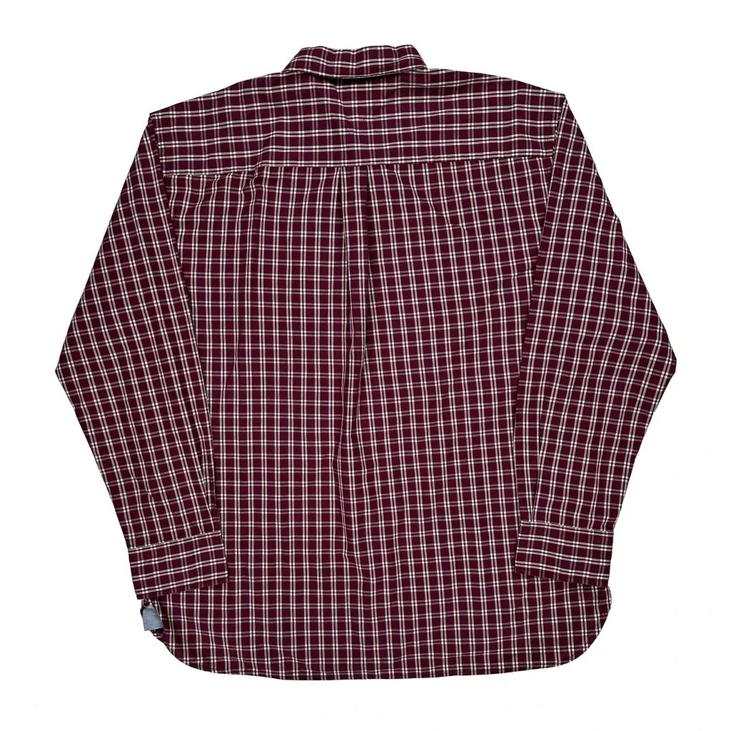 Tommy Hilfiger Checked Shirt - 2XL Burgundy Cotton - Image 2