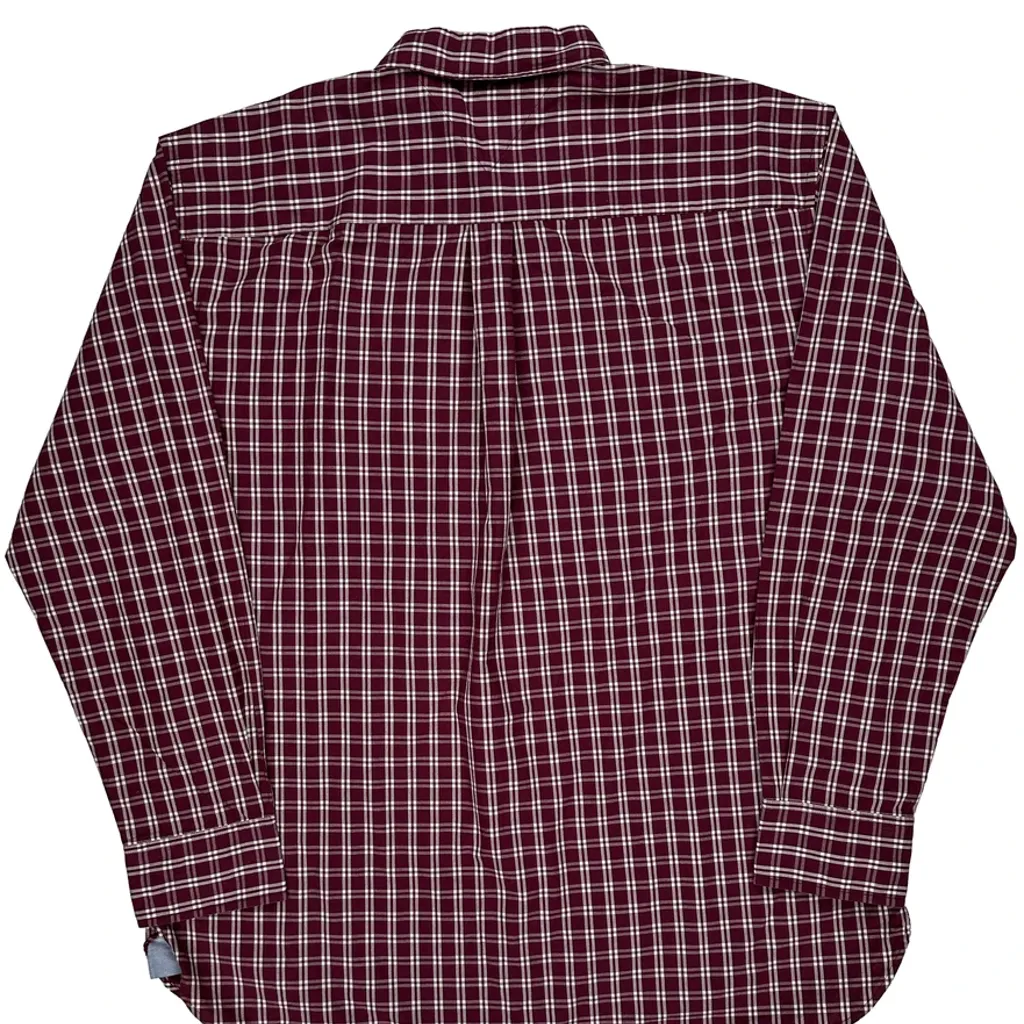 Tommy Hilfiger Checked Shirt - 2XL Burgundy Cotton - Image 6