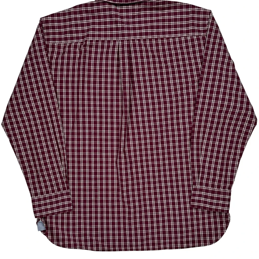 Tommy Hilfiger Checked Shirt - 2XL Burgundy Cotton - Image 7