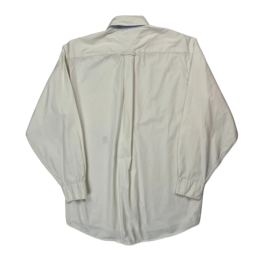 Tommy Hilfiger Shirt - Medium Cream Cotton - Image 2