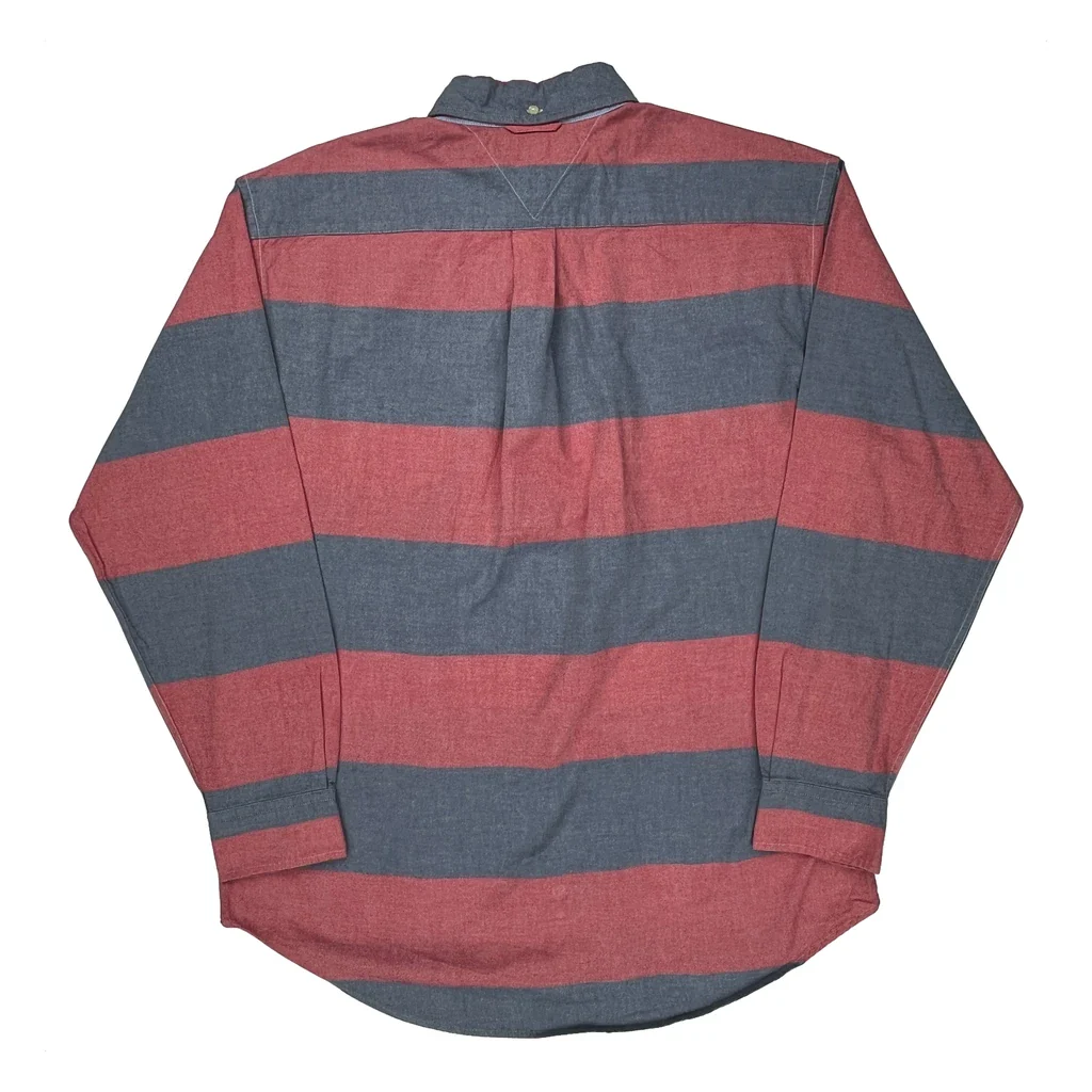 Tommy Hilfiger Striped Shirt - Large Gray Cotton - Image 2