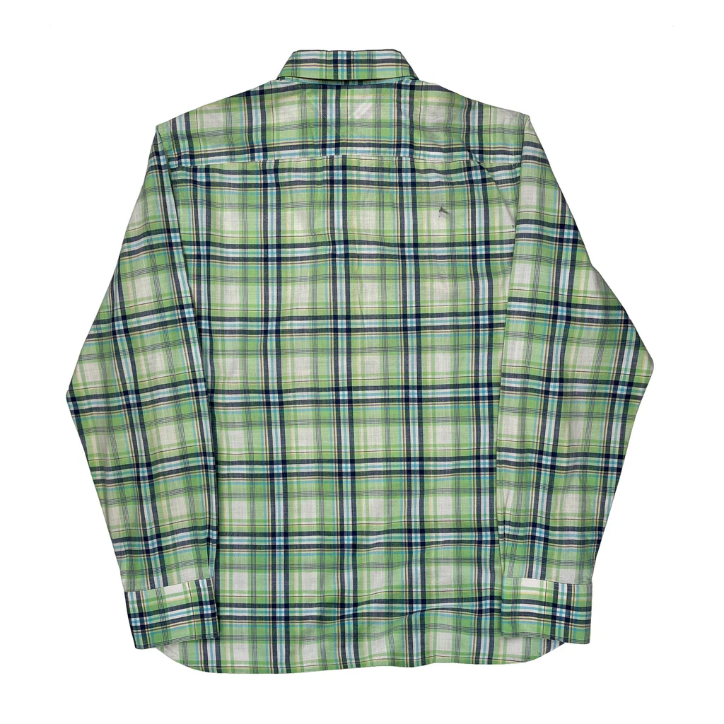 Tommy Hilfiger Checked Shirt - Large Green Cotton - Image 2