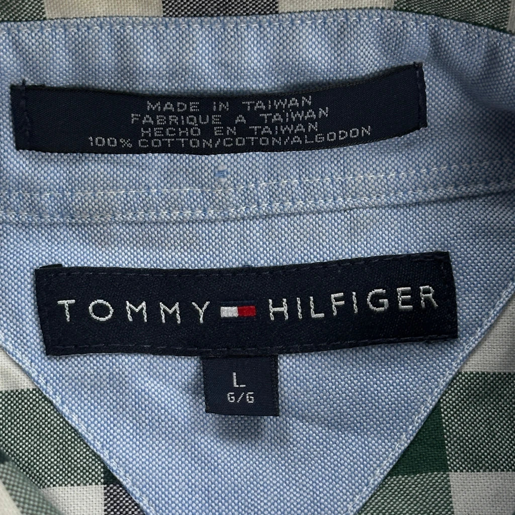 Tommy Hilfiger Checked Shirt - Large Green Cotton - Image 3
