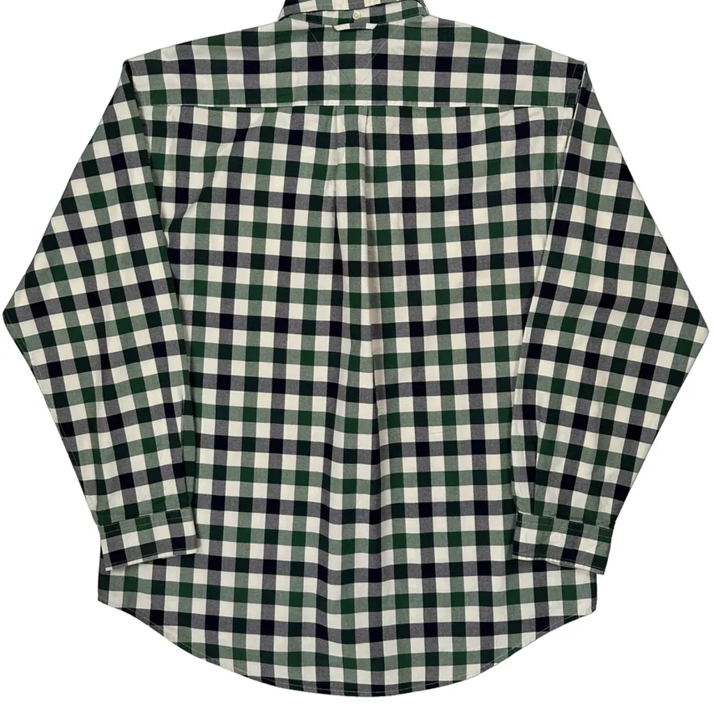 Tommy Hilfiger Checked Shirt - Large Green Cotton - Image 7