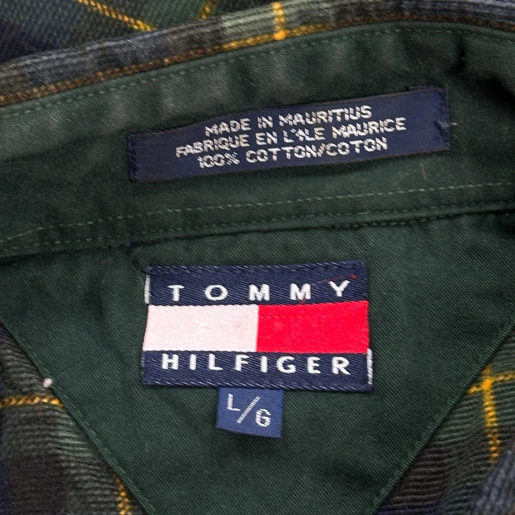 Tommy Hilfiger Checked Shirt - Large Green Cotton - Image 3