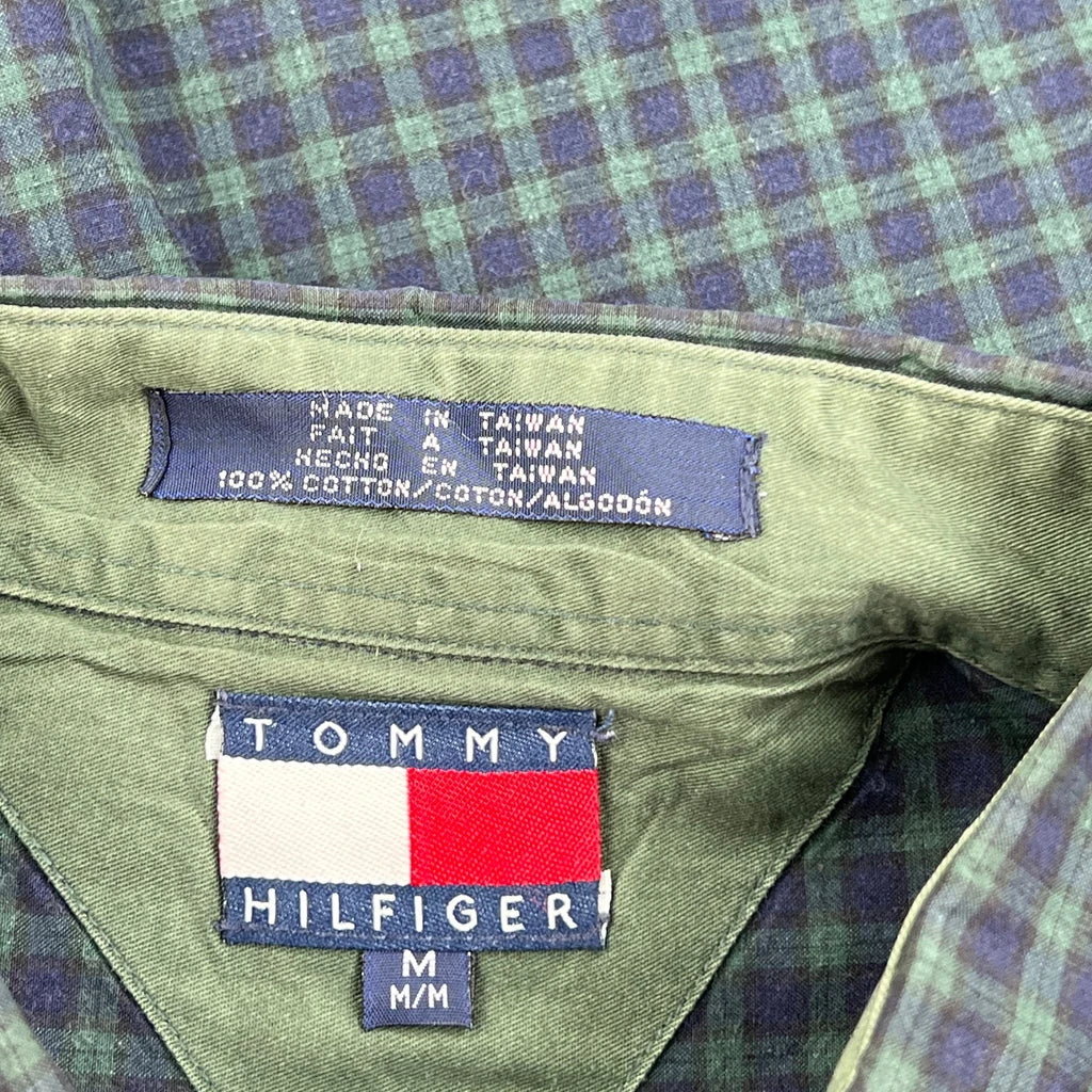 Tommy Hilfiger Checked Shirt - Medium Green Cotton - Image 3