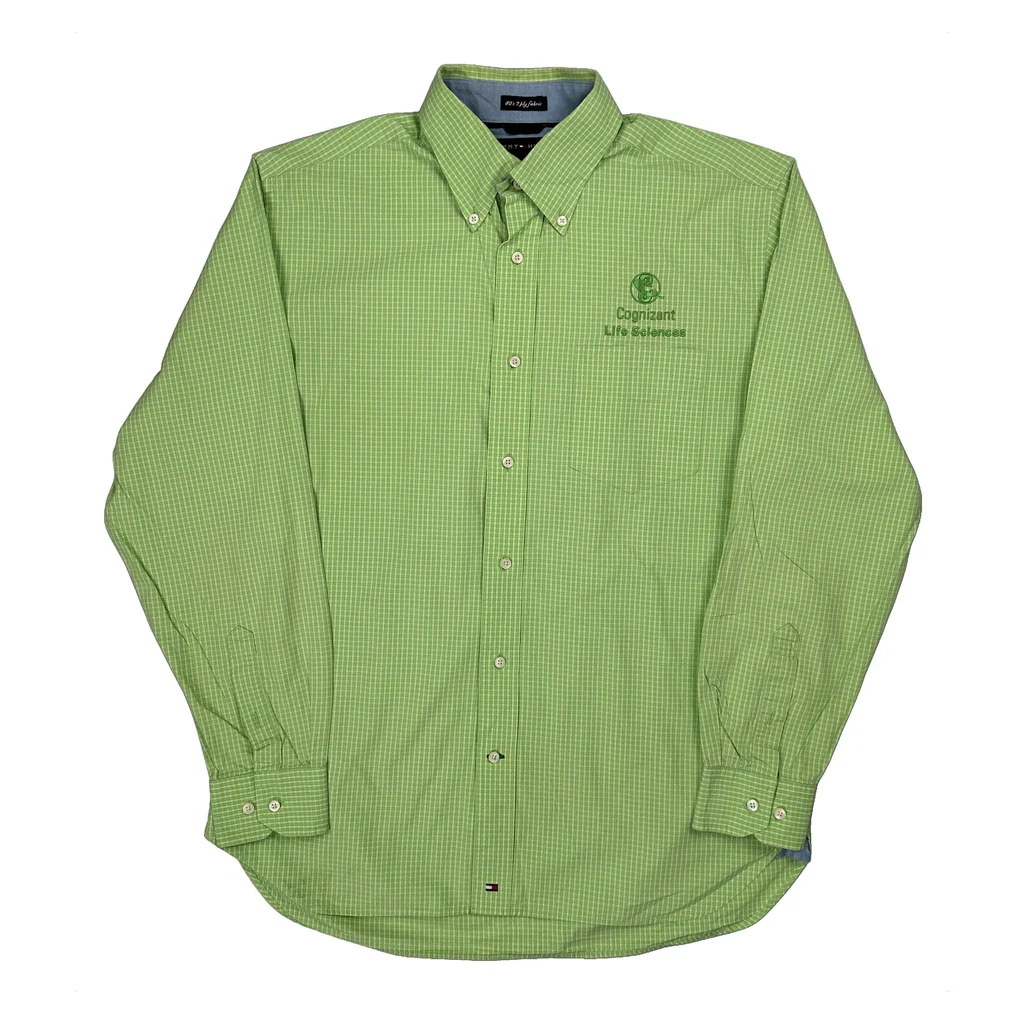 Tommy Hilfiger Checked Shirt - Medium Green Cotton