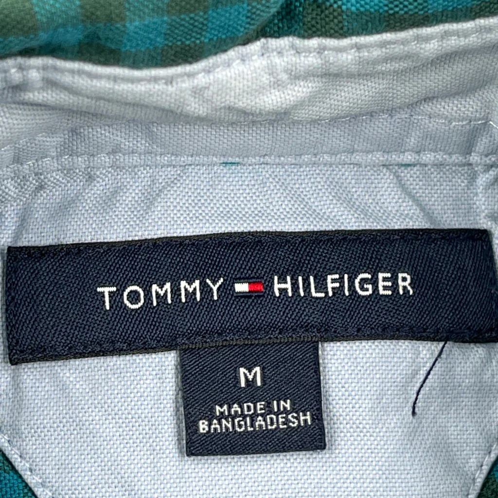 Tommy Hilfiger Checked Shirt - Medium Green Cotton - Image 3