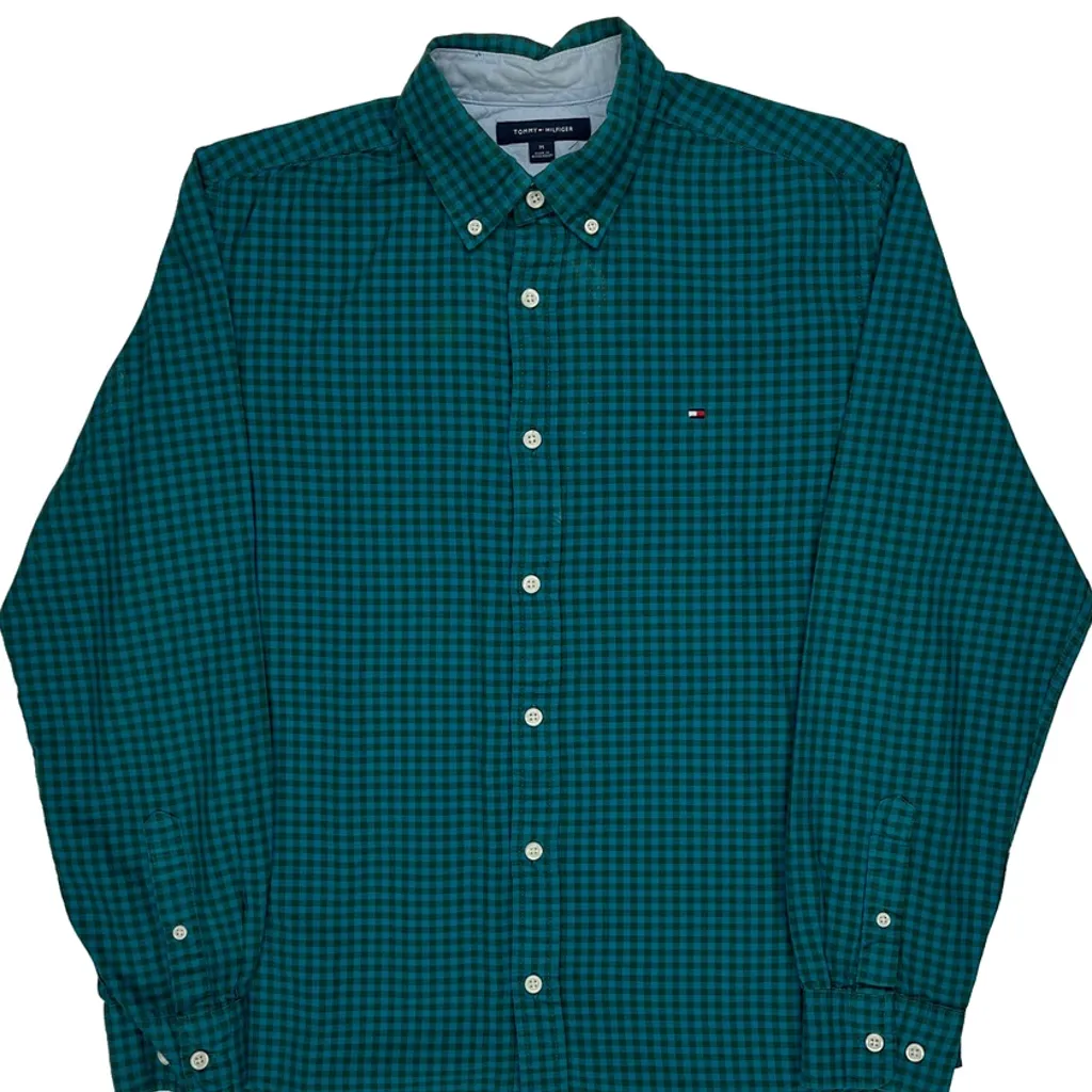 Tommy Hilfiger Checked Shirt - Medium Green Cotton - Image 5
