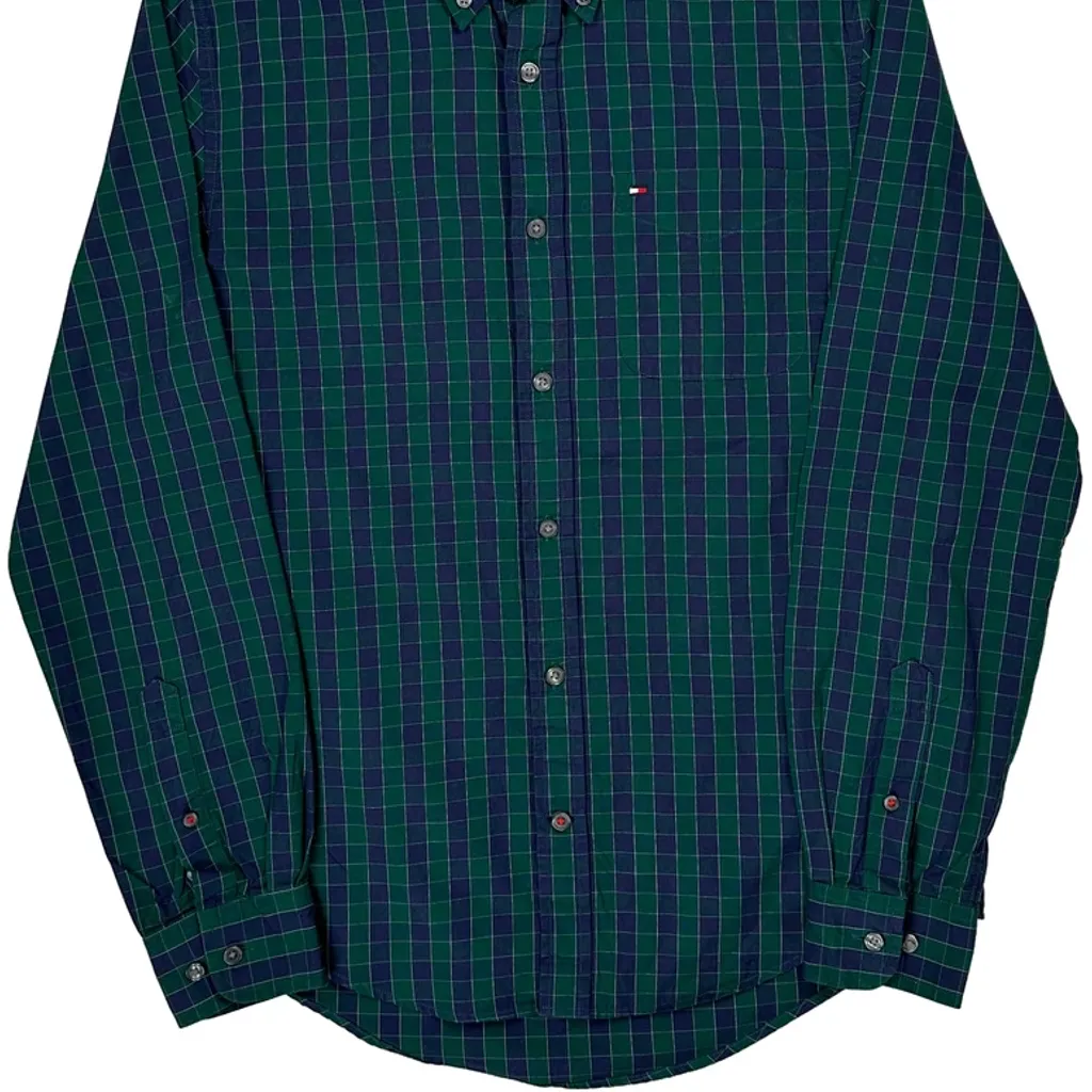 Tommy Hilfiger Checked Shirt - Small Green Cotton - Image 4