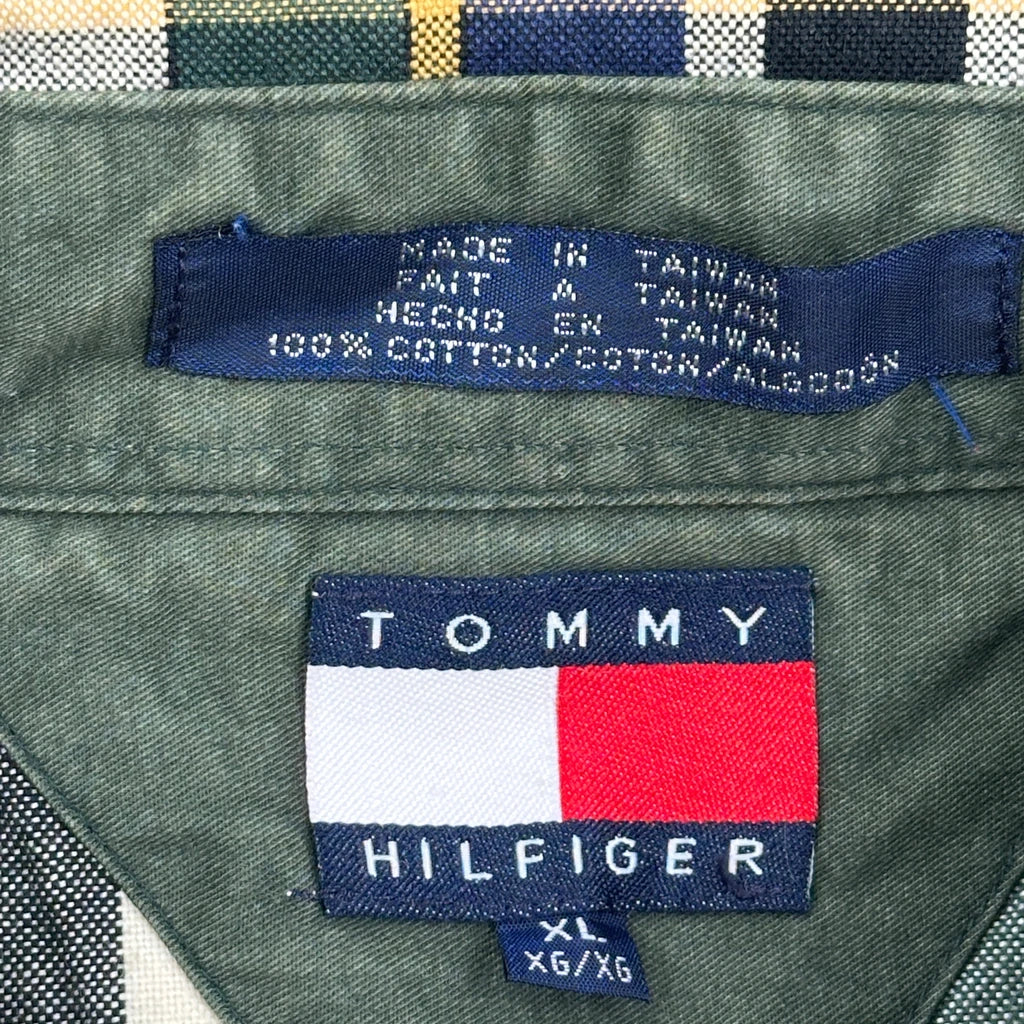 Tommy Hilfiger Checked Shirt - XL Green Cotton - Image 3