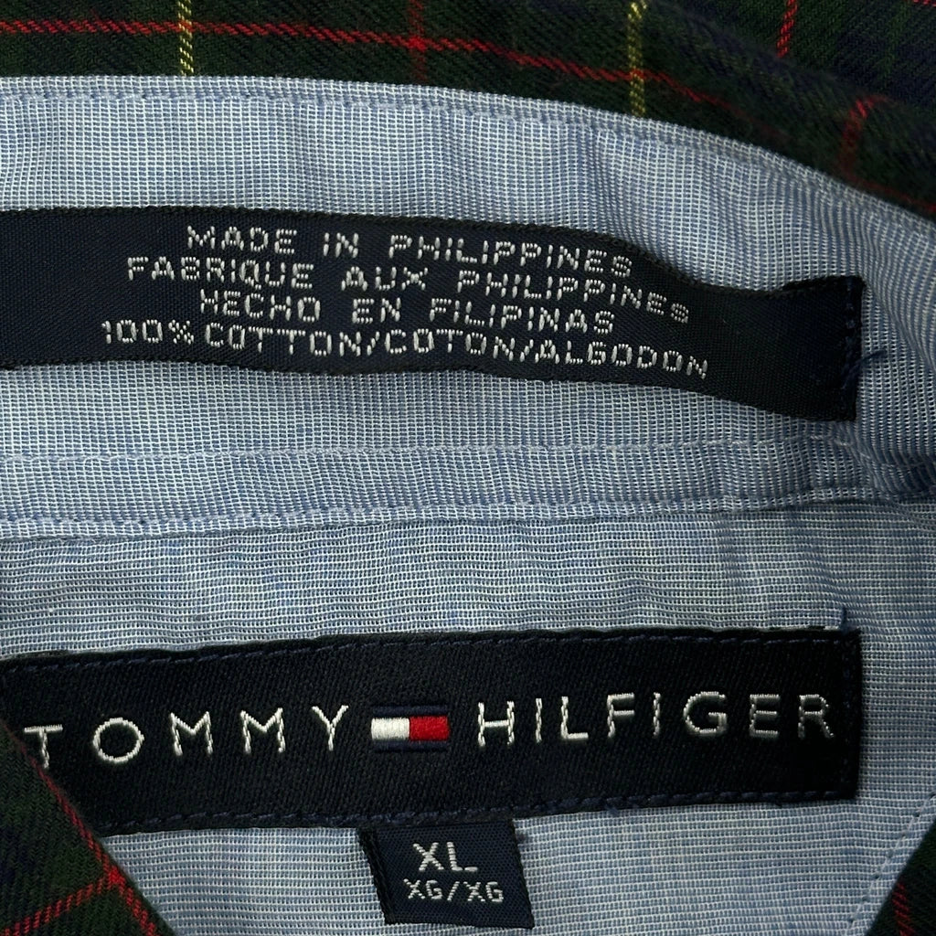 Tommy Hilfiger Checked Shirt - XL Green Cotton - Image 3