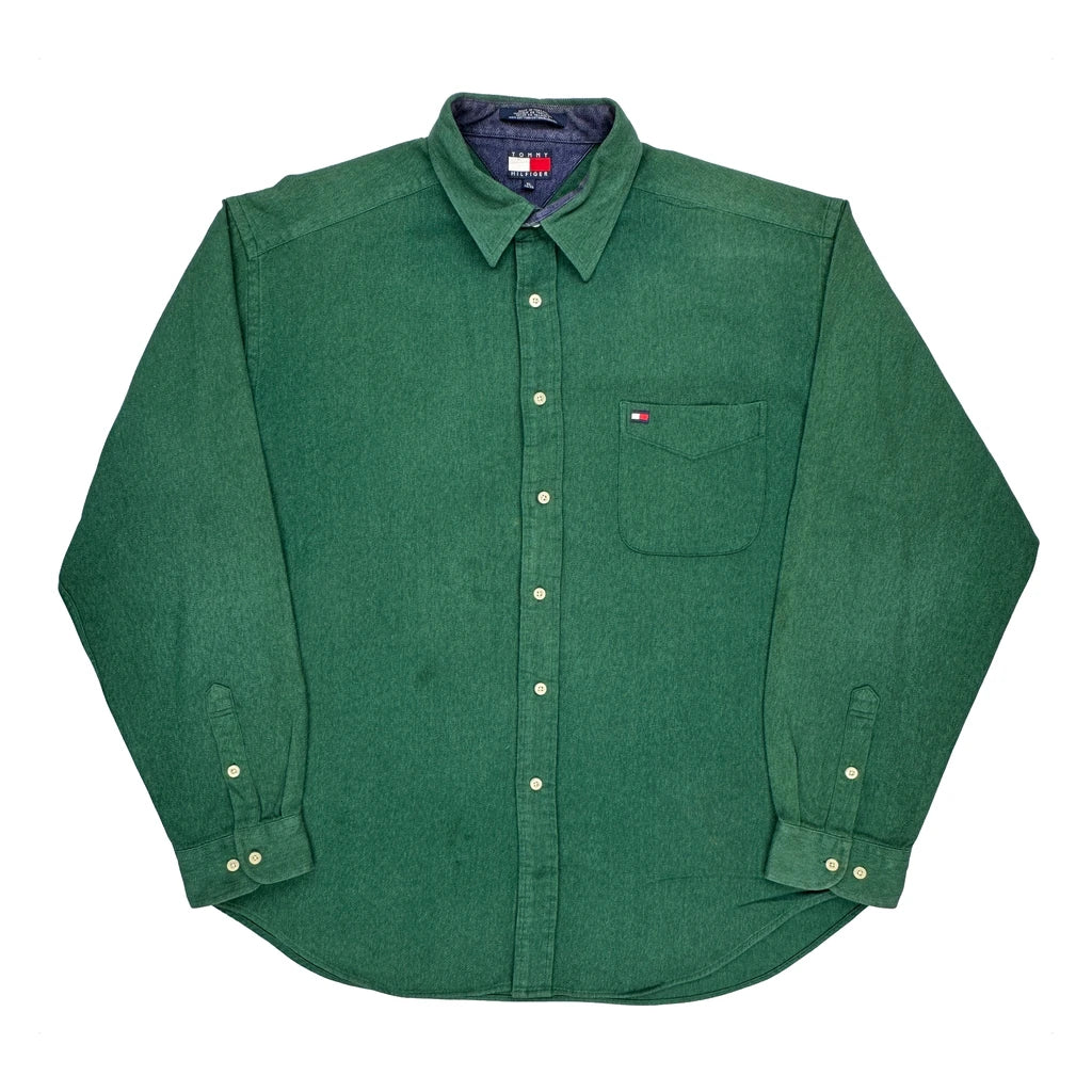 Tommy Hilfiger Shirt - XL Green Cotton