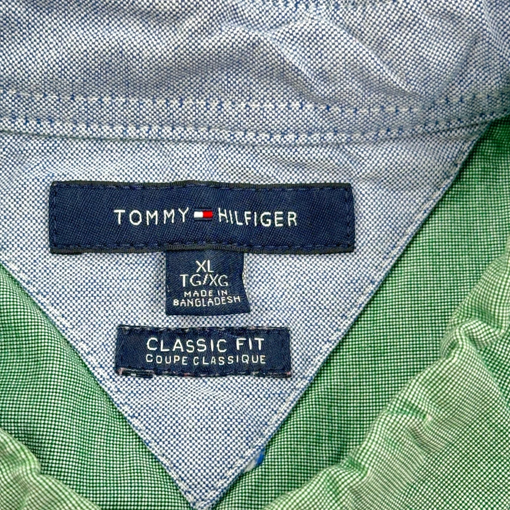 Tommy Hilfiger Shirt - XL Green Cotton - Image 3