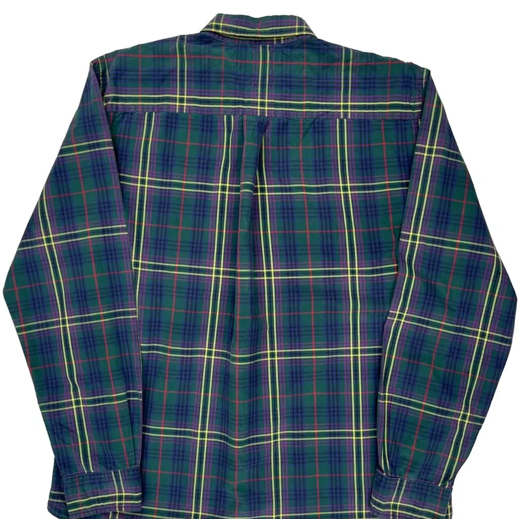 Tommy Hilfiger Checked Shirt - XL Green Cotton - Image 7