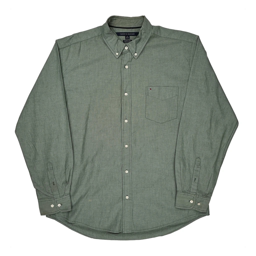 Tommy Hilfiger Shirt - XL Green Cotton