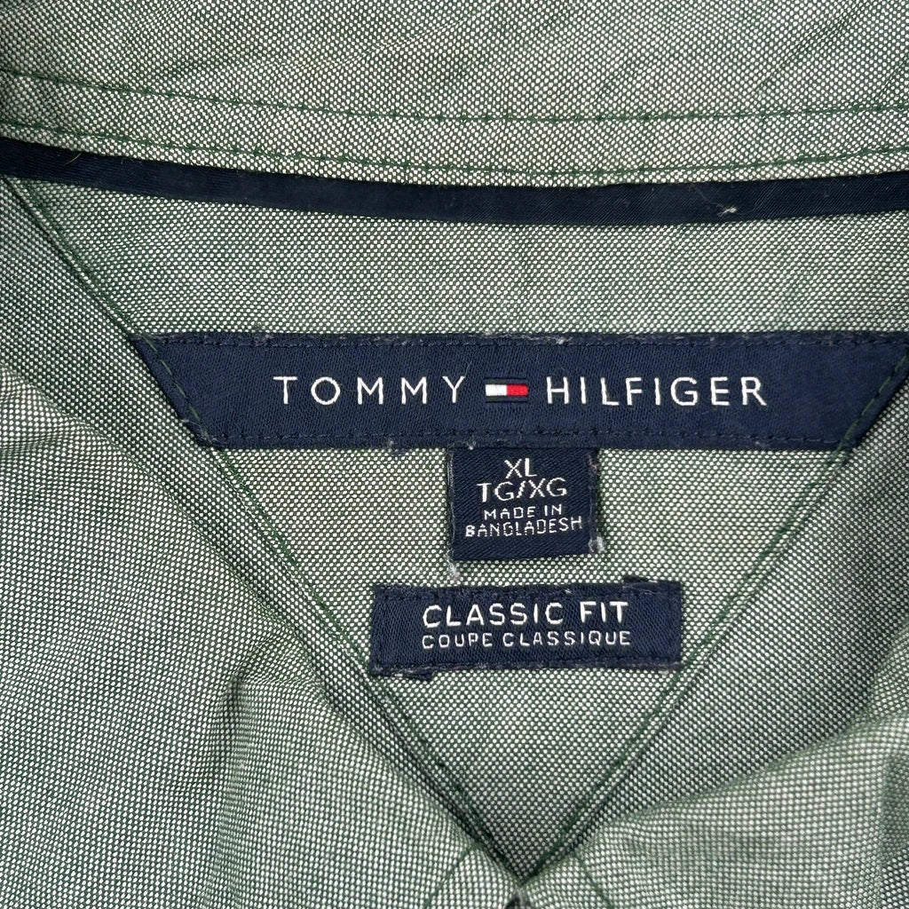 Tommy Hilfiger Shirt - XL Green Cotton - Image 3