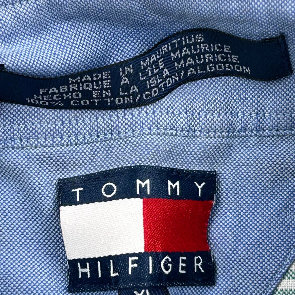 Tommy Hilfiger Striped Shirt - XL Green Cotton - Image 3