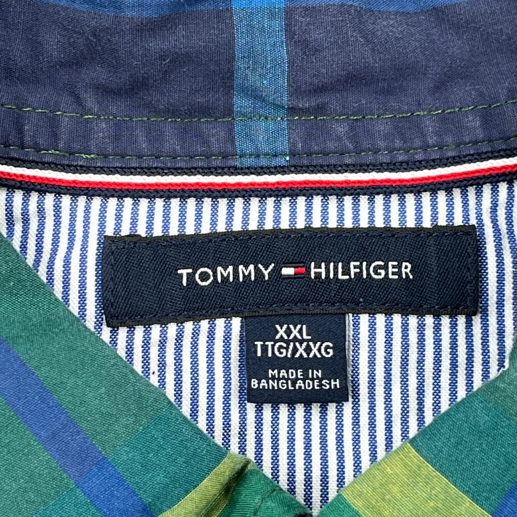 Tommy Hilfiger Checked Shirt - 2XL Green Cotton - Image 3
