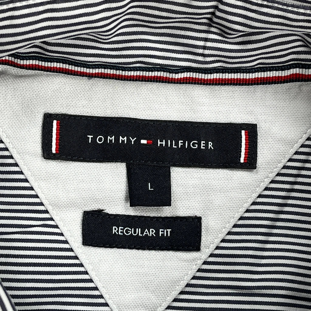 Tommy Hilfiger Striped Shirt - Large Grey Cotton - Image 3