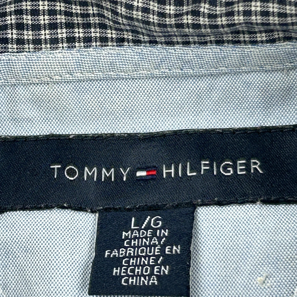 Tommy Hilfiger Checked Shirt - Large Grey Cotton - Image 4