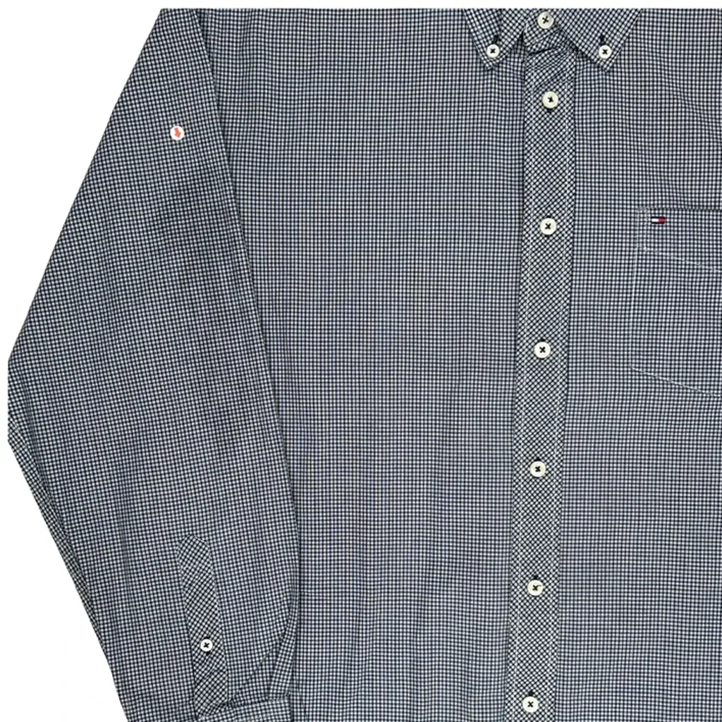 Tommy Hilfiger Checked Shirt - Large Grey Cotton - Image 7