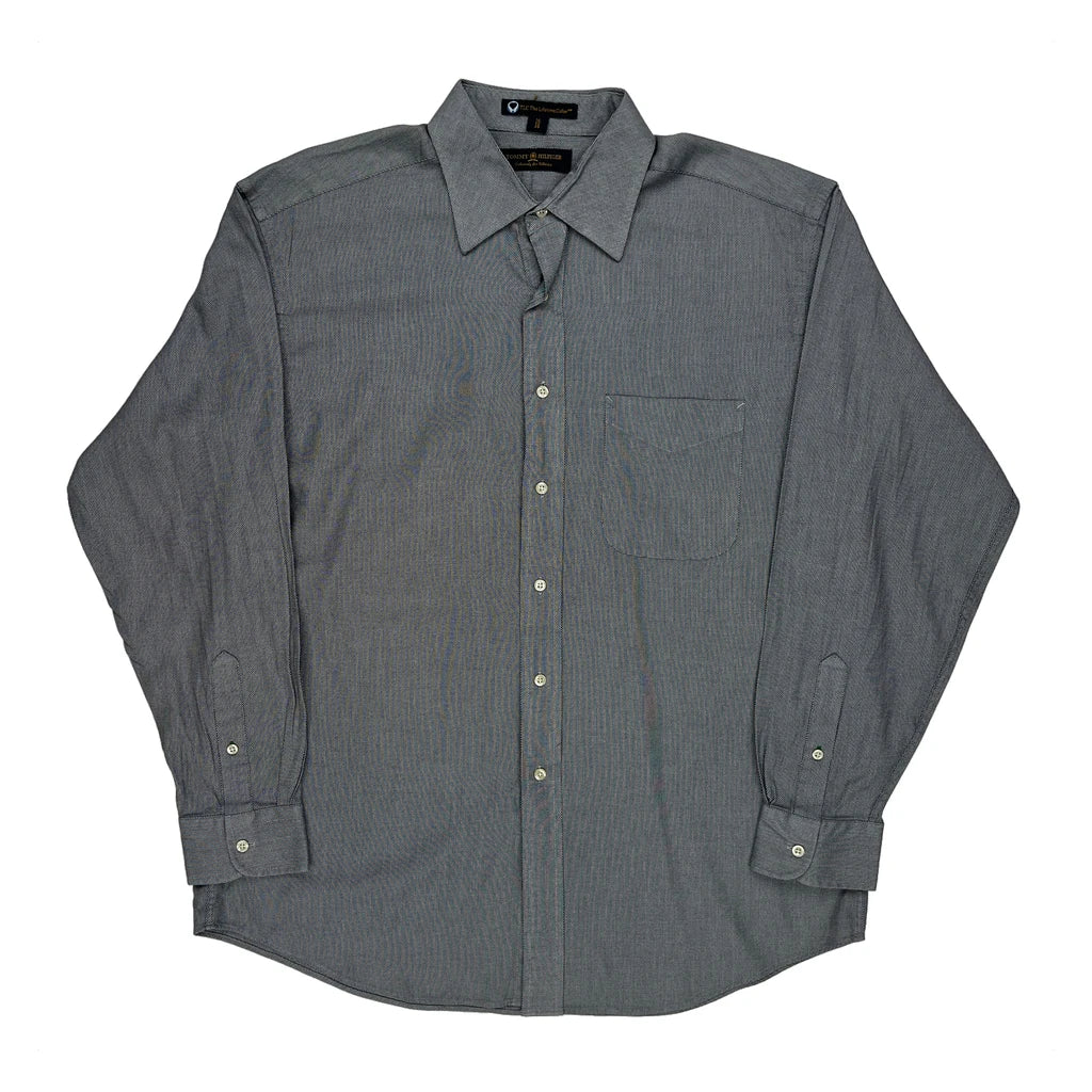 Tommy Hilfiger Checked Shirt - Large Grey Cotton