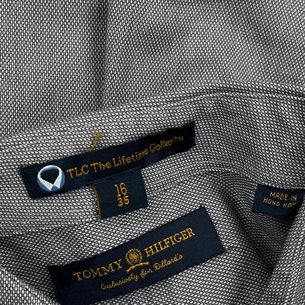 Tommy Hilfiger Checked Shirt - Large Grey Cotton - Image 3