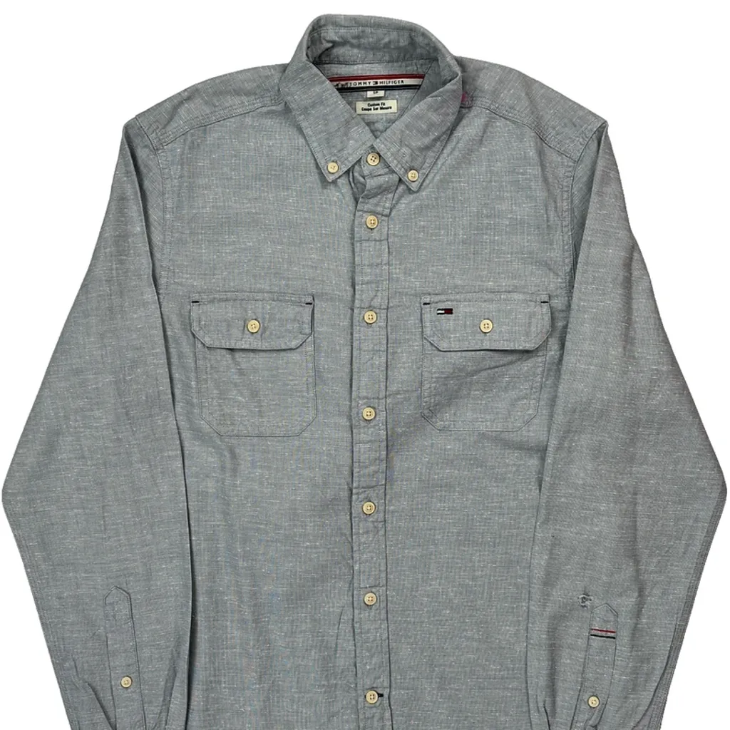 Tommy Hilfiger Shirt - Small Grey Cotton - Image 5