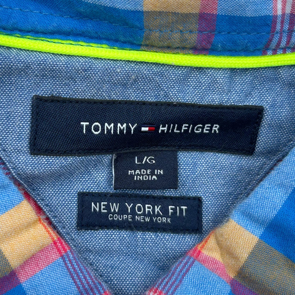 Tommy Hilfiger Shirt - Large Multicoloured Cotton - Image 3