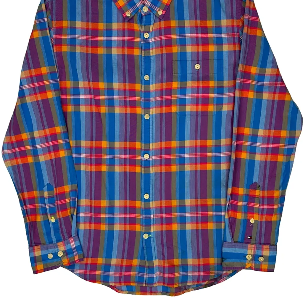 Tommy Hilfiger Shirt - Large Multicoloured Cotton - Image 5