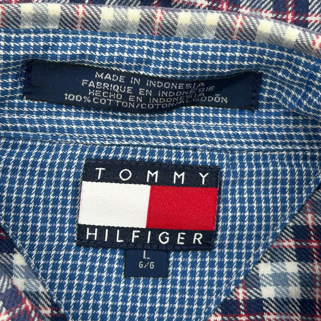 Tommy Hilfiger Checked Shirt - Large Multicoloured Cotton - Image 3
