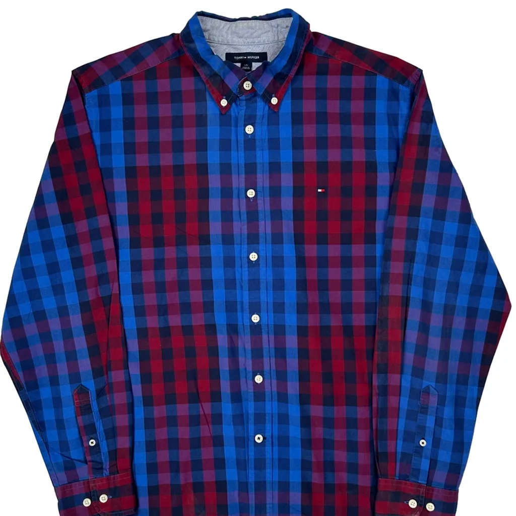 Tommy Hilfiger Checked Shirt - Large Multicoloured Cotton - Image 5