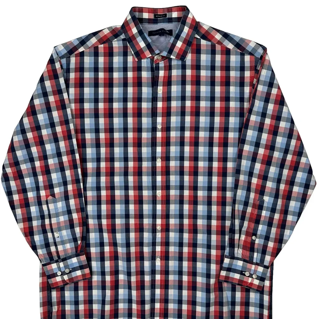 Tommy Hilfiger Checked Shirt - Large Multicoloured Cotton - Image 5