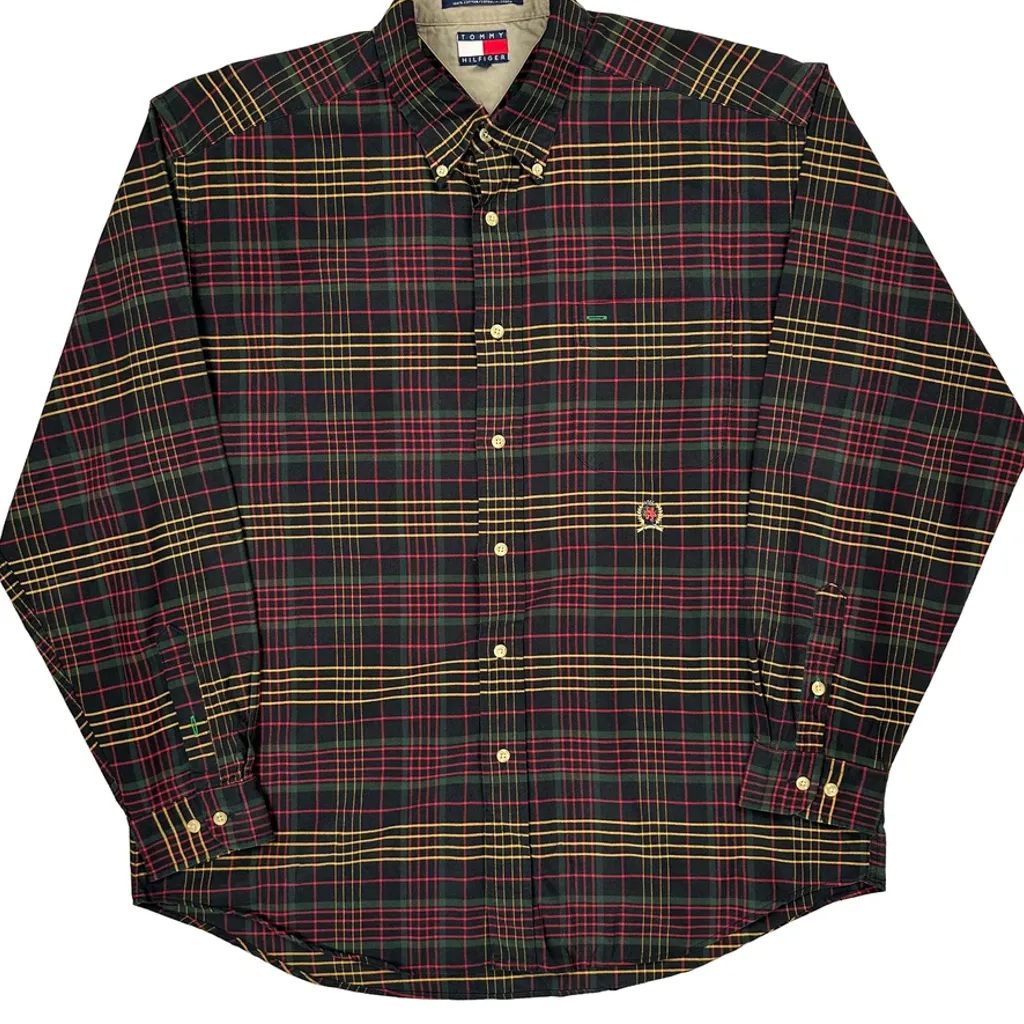 Tommy Hilfiger Checked Shirt - Large Multicoloured Cotton - Image 5
