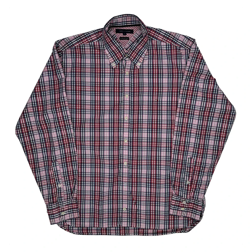 Tommy Hilfiger Checked Shirt - Large Multicoloured Cotton