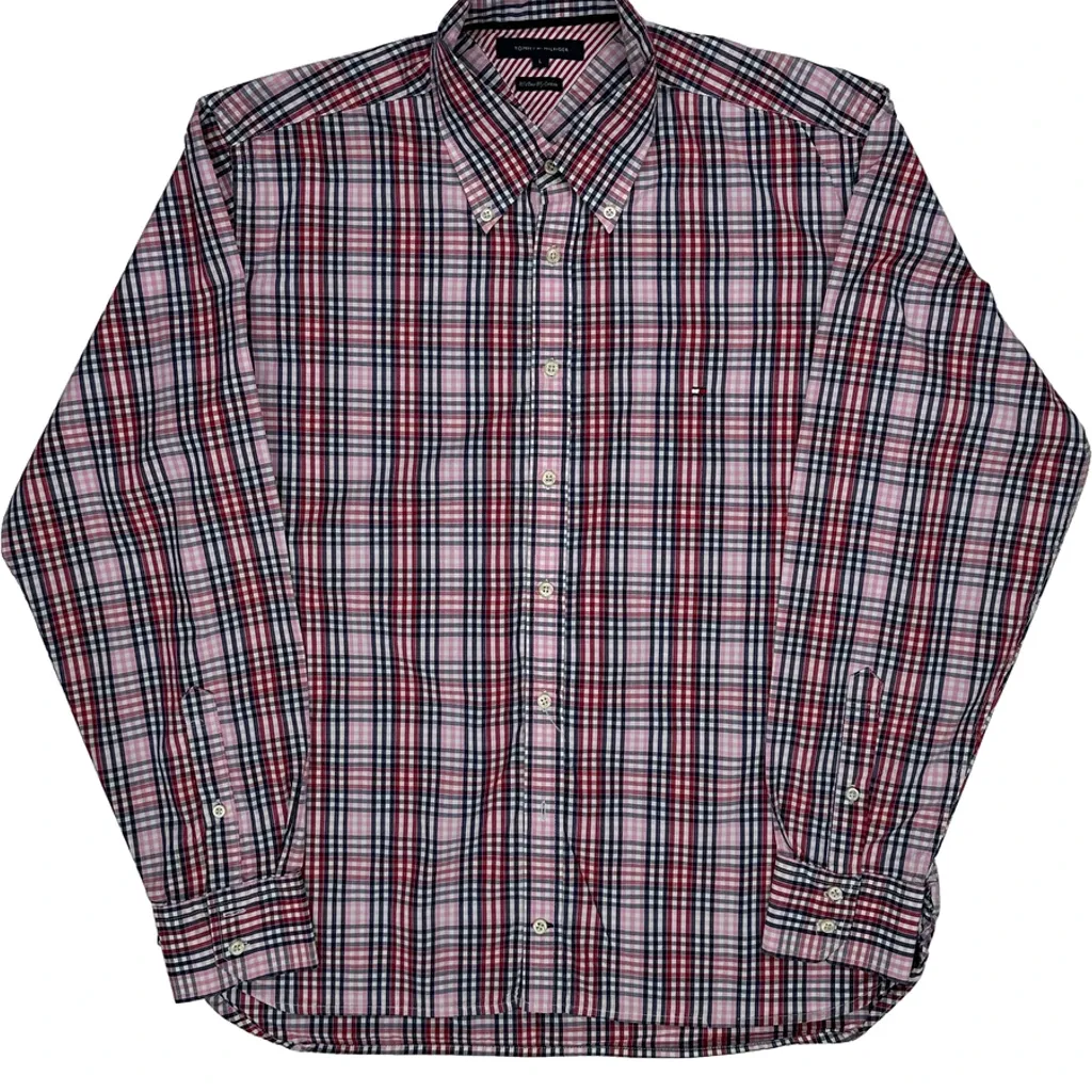 Tommy Hilfiger Checked Shirt - Large Multicoloured Cotton - Image 6