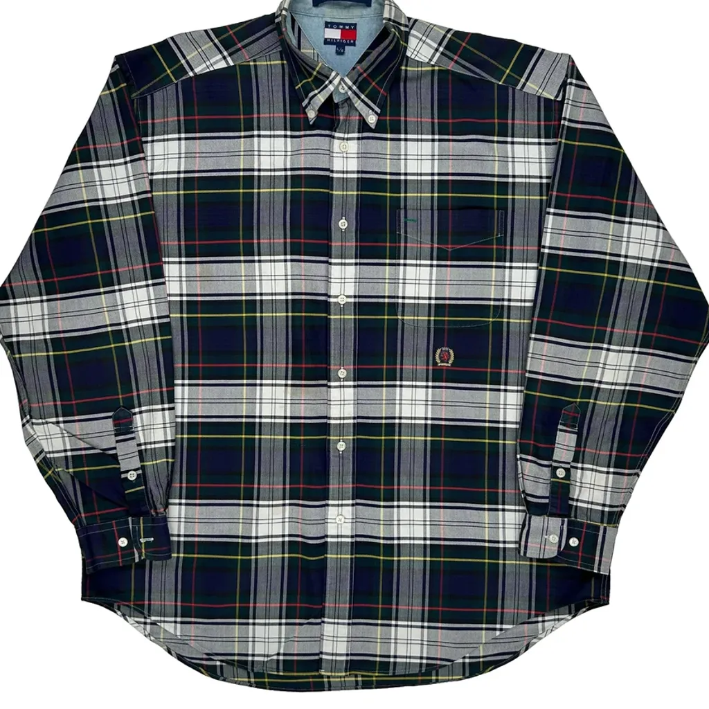 Tommy Hilfiger Checked Shirt - Large Multicoloured Cotton - Image 4