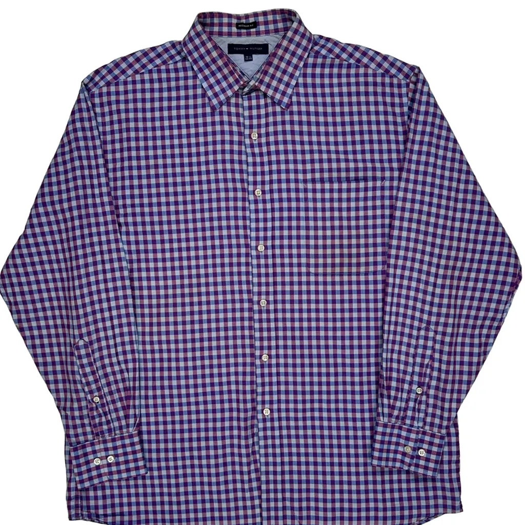 Tommy Hilfiger Checked Shirt - Large Multicoloured Cotton - Image 5